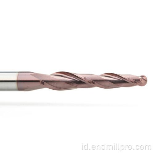 Padat karbida meruncing end mill alat mesin cnc